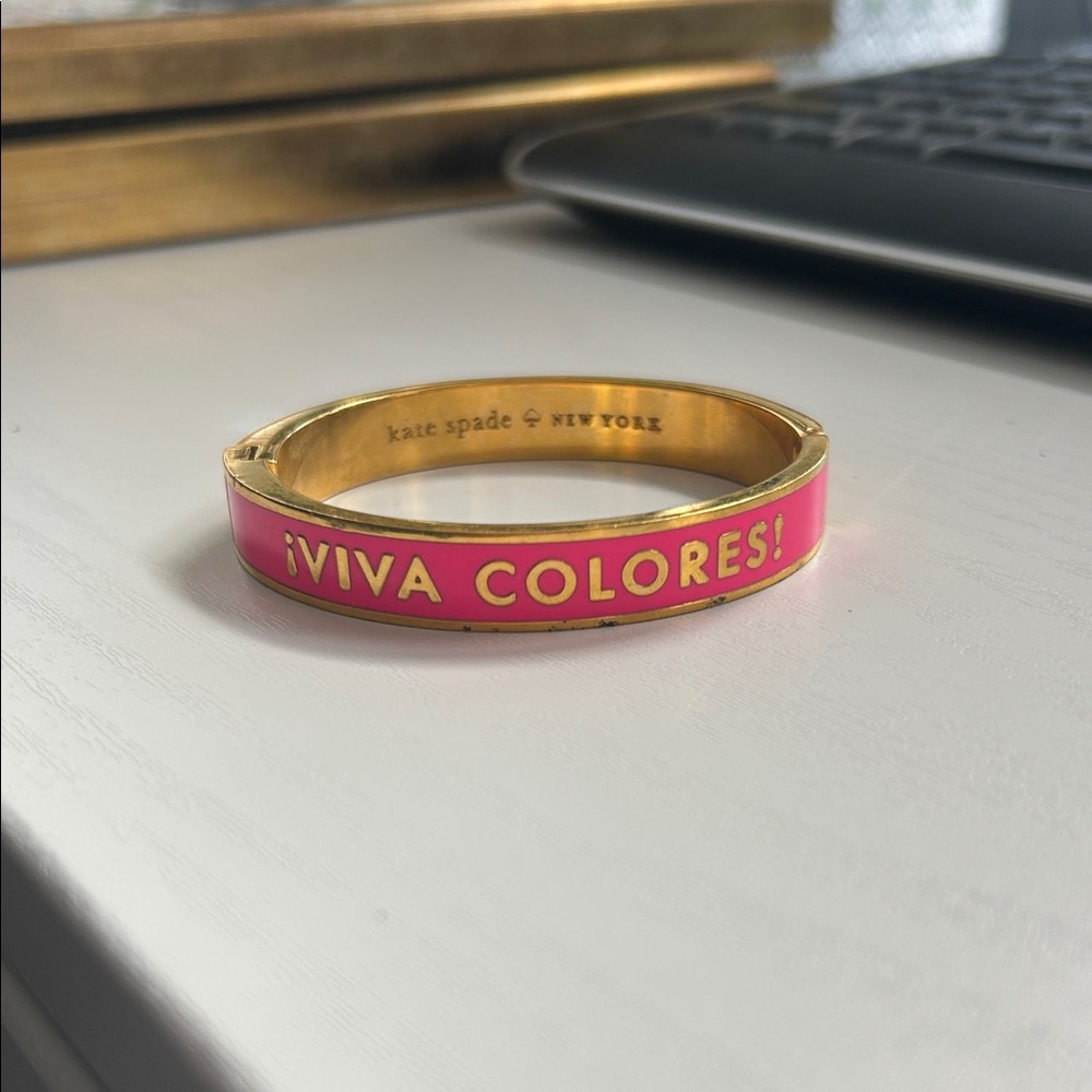 Kate Spade Viva Colores Pink and Gold Bracelet